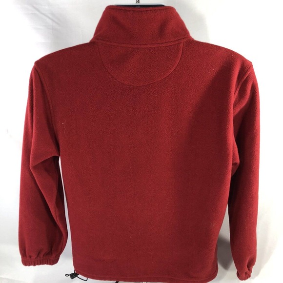 Vintage Shamu SEAWORLD 1/4 Zip Pullover Red Size 14/16 S/M Long Sleeve High Neck - Picture 7 of 11